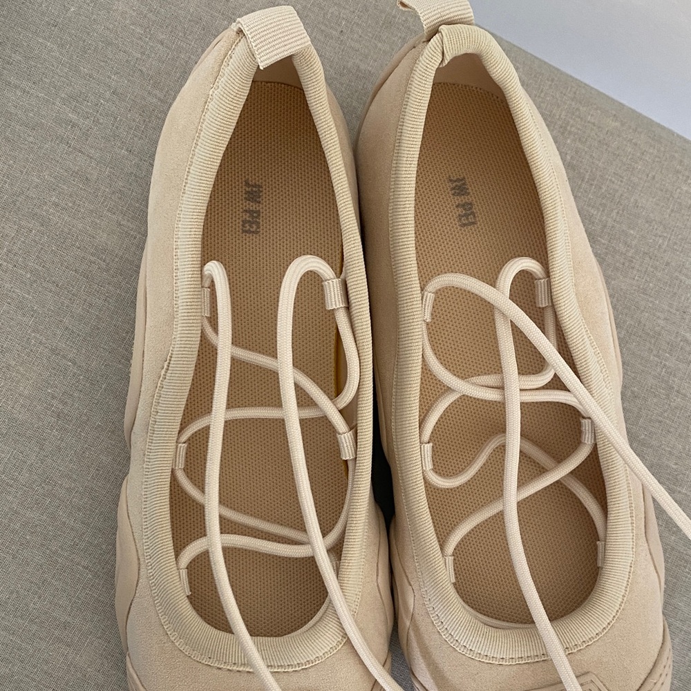 JW PEI Lace-Up Ballet Flats in Beige - Picture 2 of 4